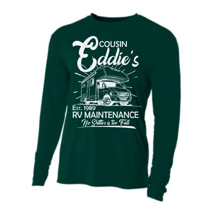 Cousin Eddie's RV Maintenance No Shitter Is Too Full Cooling Performance Long Sleeve Crew