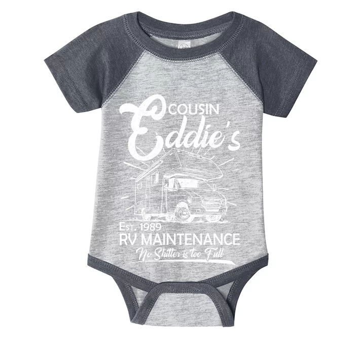 Cousin Eddie's RV Maintenance No Shitter Is Too Full Infant Baby Jersey Bodysuit