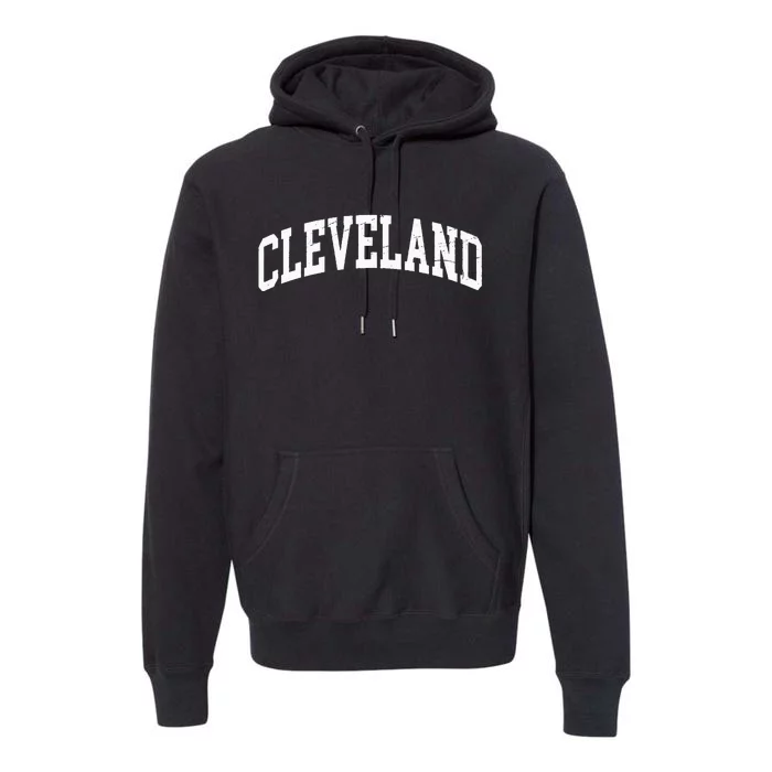 Cleveland Ohio Vintage Worn Design Classic Premium Hoodie