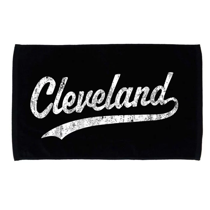 Cleveland OH Vintage Baseball Sports Script Microfiber Hand Towel