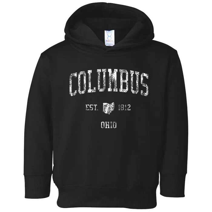 Columbus Ohio Vintage Sports Columbus Oh Toddler Hoodie