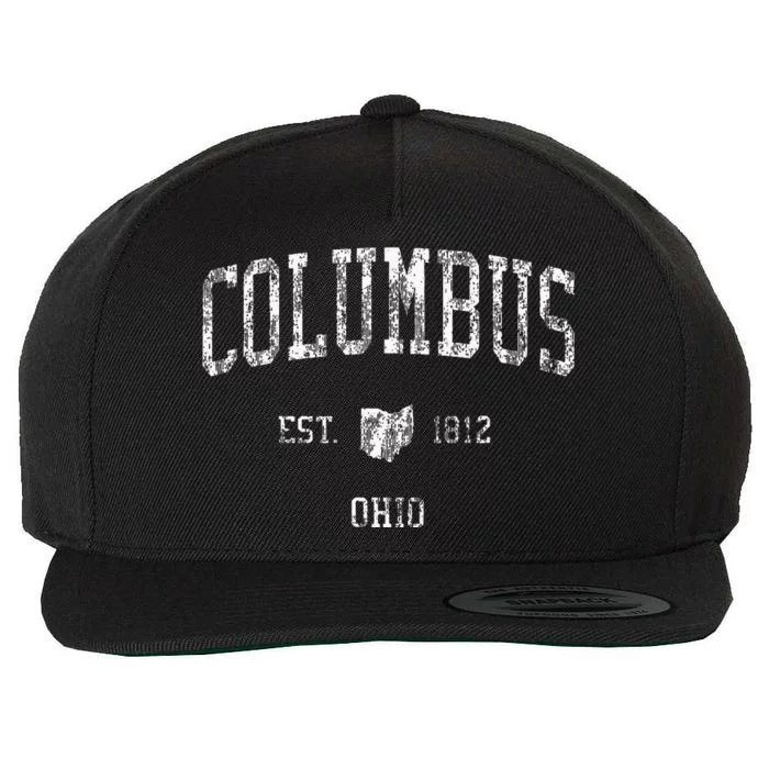 Columbus Ohio Vintage Sports Columbus Oh Wool Snapback Cap