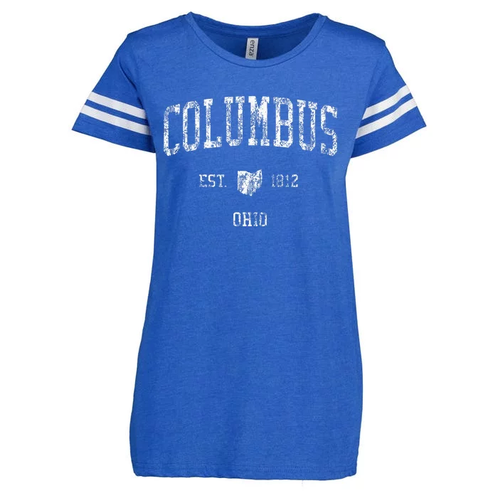 Columbus Ohio Vintage Sports Columbus Oh Enza Ladies Jersey Football T-Shirt