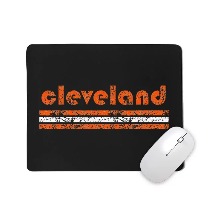 Cleveland Ohio Vintage Three Stripe Weathered Mousepad