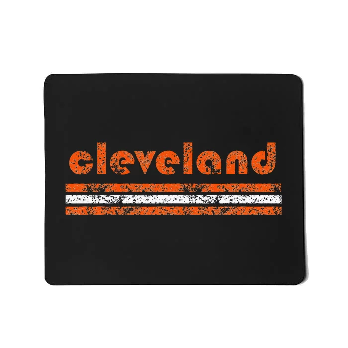 Cleveland Ohio Vintage Three Stripe Weathered Mousepad