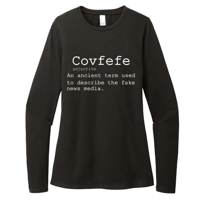 Covfefe Definition Adjective Ancient Term to DescriBe Fake News Womens CVC Long Sleeve Shirt