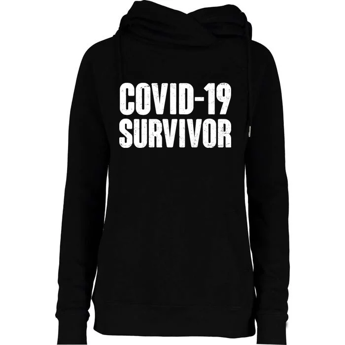 Covid-19 Survivor Womens Funnel Neck Pullover Hood