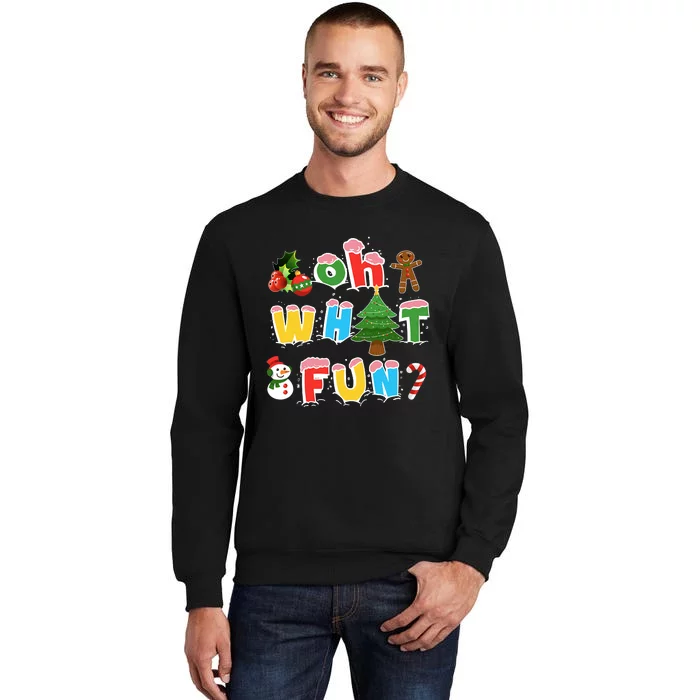 Christmas Oh What Fun Tree Xmas Pajama Holiday Party Gifts Sweatshirt