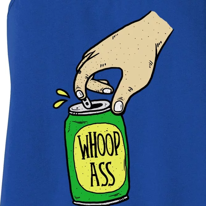 Can Of Whoop Ass Funny Woop Ass Gift Women's Racerback Tank