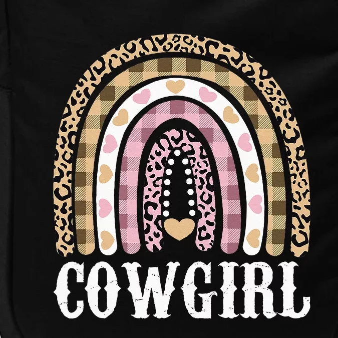 Cowgirl Outfit Women Cowboy Rainbow Leopard Western Cow Girl Impact Tech Backpack