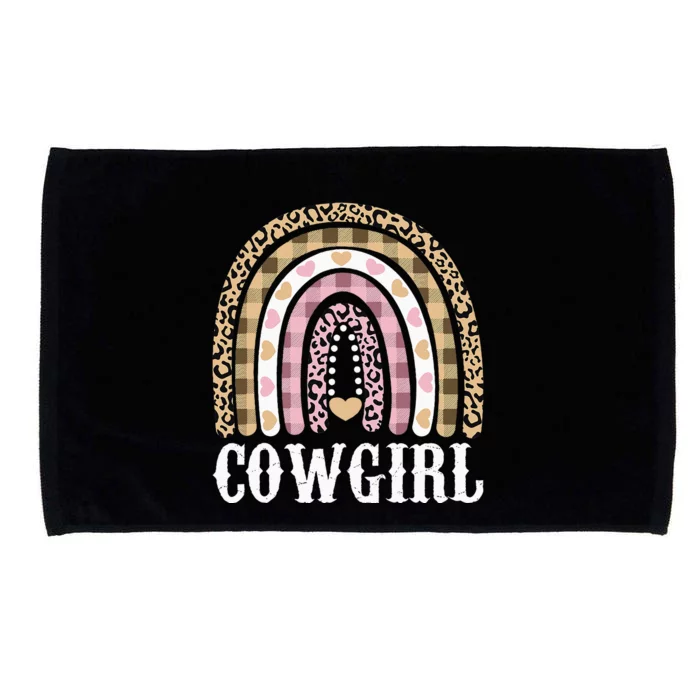 Cowgirl Outfit Women Cowboy Rainbow Leopard Western Cow Girl Microfiber Hand Towel