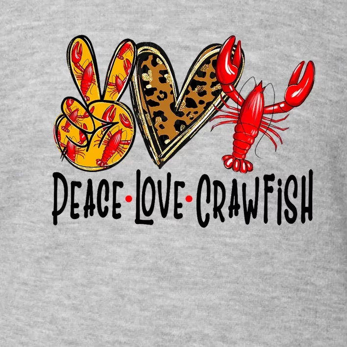 Crawfish Outfit Women Girl Craw Fish Season Leopard Love Toddler Sweatshirt