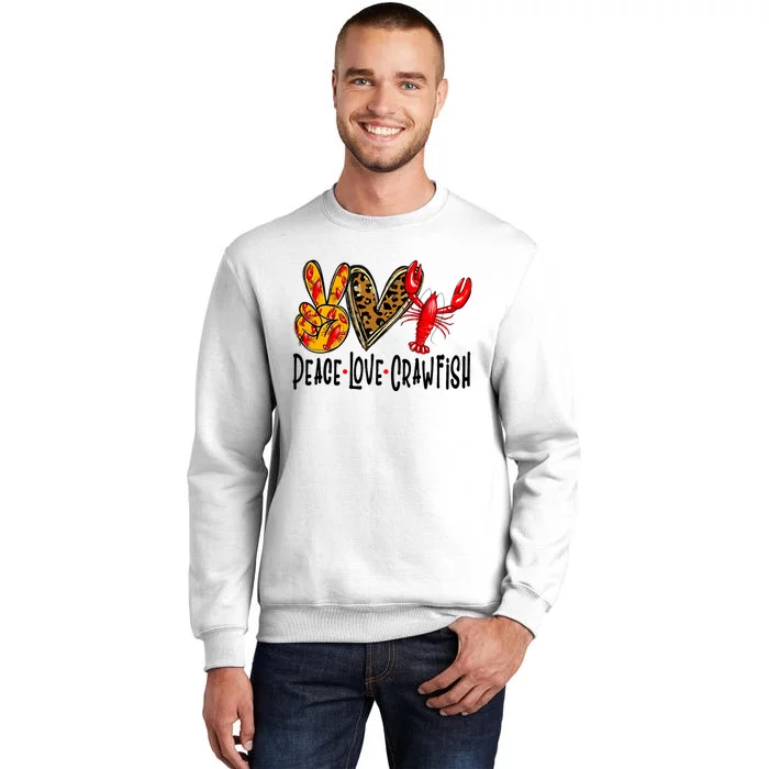 Crawfish Outfit Women Girl Craw Fish Season Leopard Love Sweatshirt