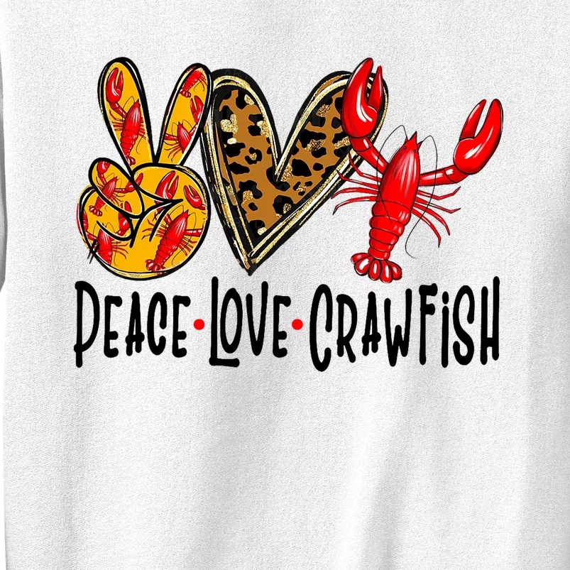 Crawfish Outfit Women Girl Craw Fish Season Leopard Love Sweatshirt