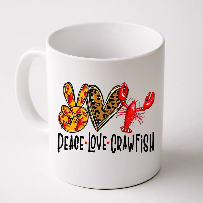 Crawfish Outfit Women Girl Craw Fish Season Leopard Love Front & Back Coffee Mug