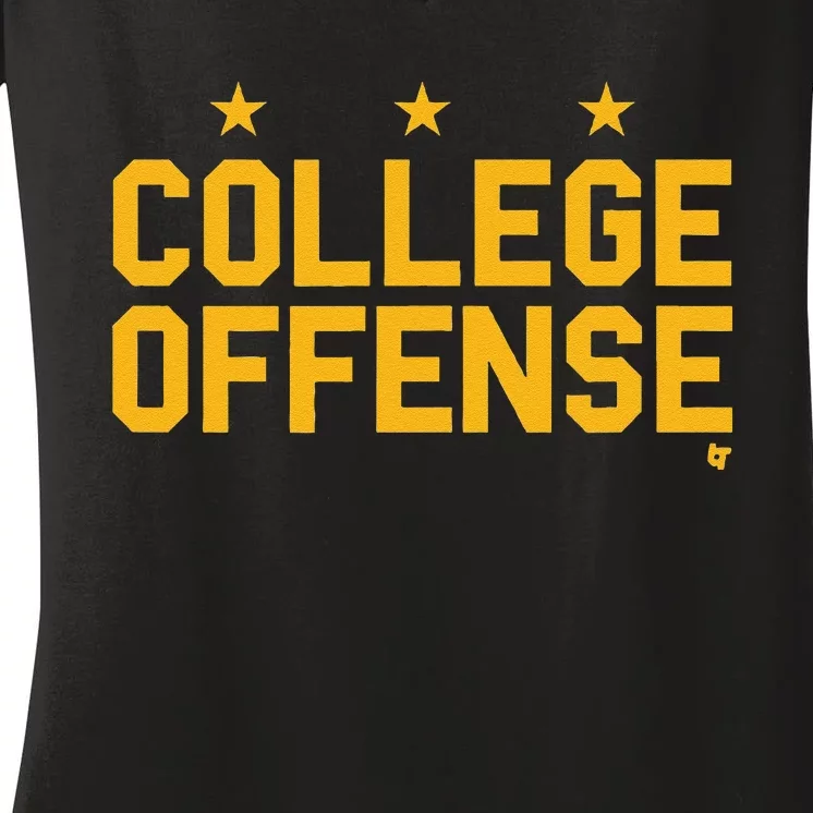 College Offense Washington D.C. Football Women's V-Neck T-Shirt