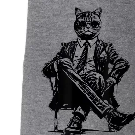 Cat Of Wall Street Funny Cat Doggie 3-End Fleece Hoodie