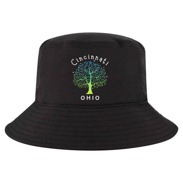 Cincinnati Ohio With Tree Love For Cincinnati Cool Comfort Performance Bucket Hat