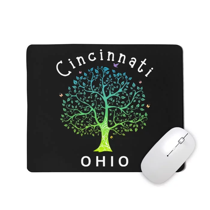 Cincinnati Ohio With Tree Love For Cincinnati Mousepad