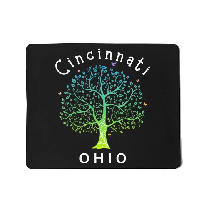 Cincinnati Ohio With Tree Love For Cincinnati Mousepad