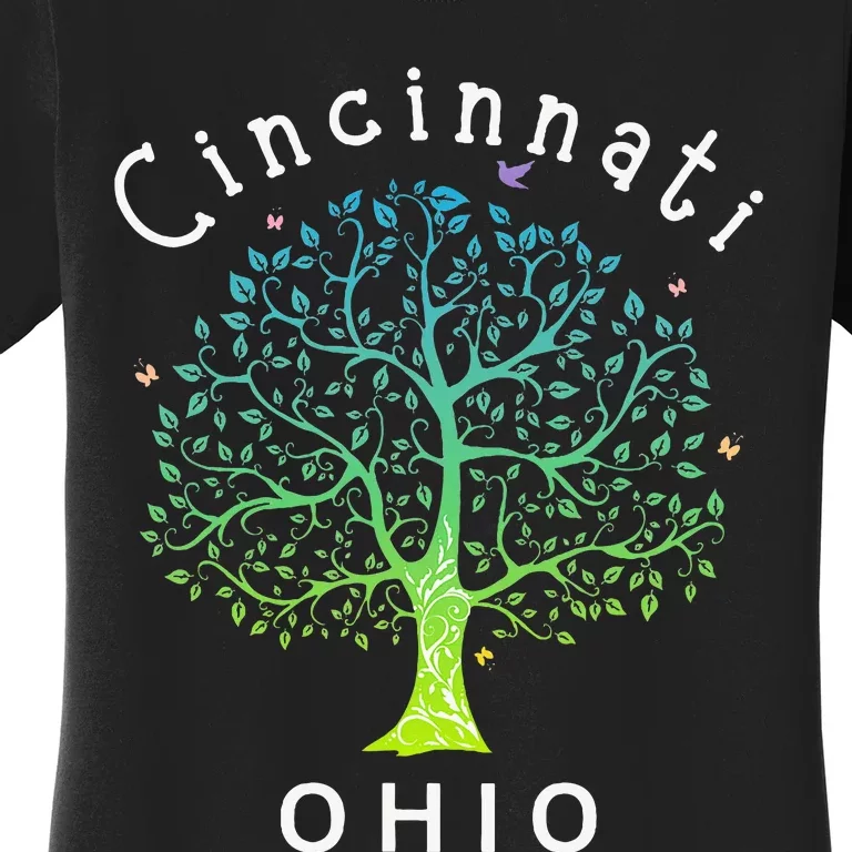 Cincinnati Ohio With Tree Love For Cincinnati Women's T-Shirt