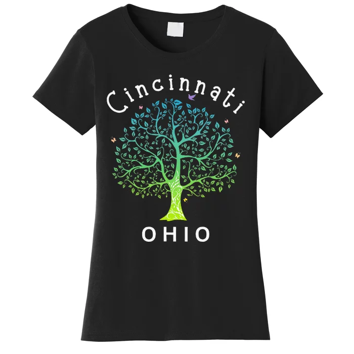 Cincinnati Ohio With Tree Love For Cincinnati Women's T-Shirt