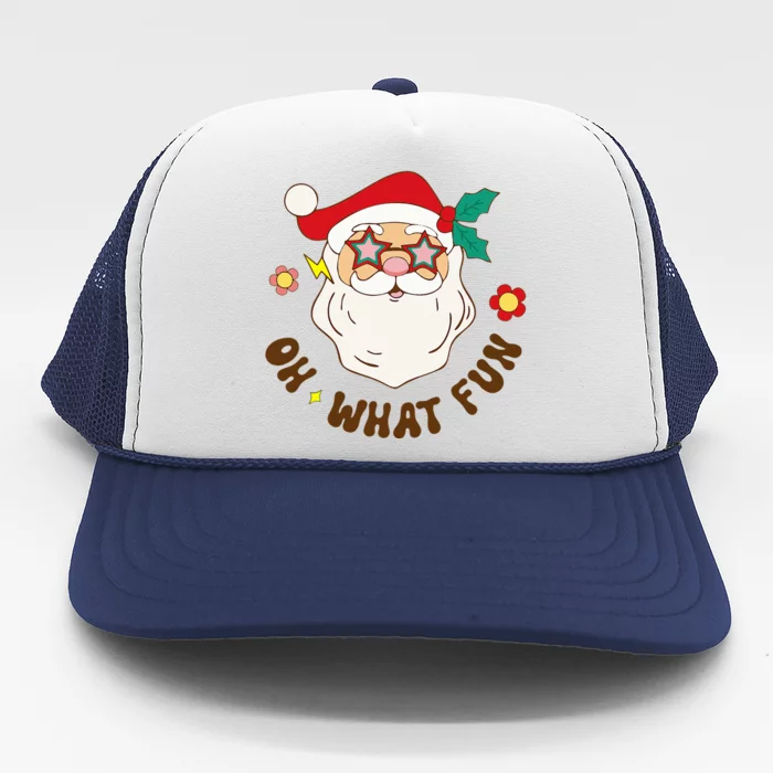 Christmas Oh What Fun Christmas Tree Xmas Pajama Party Trucker Hat