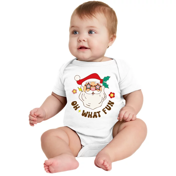 Christmas Oh What Fun Christmas Tree Xmas Pajama Party Baby Bodysuit