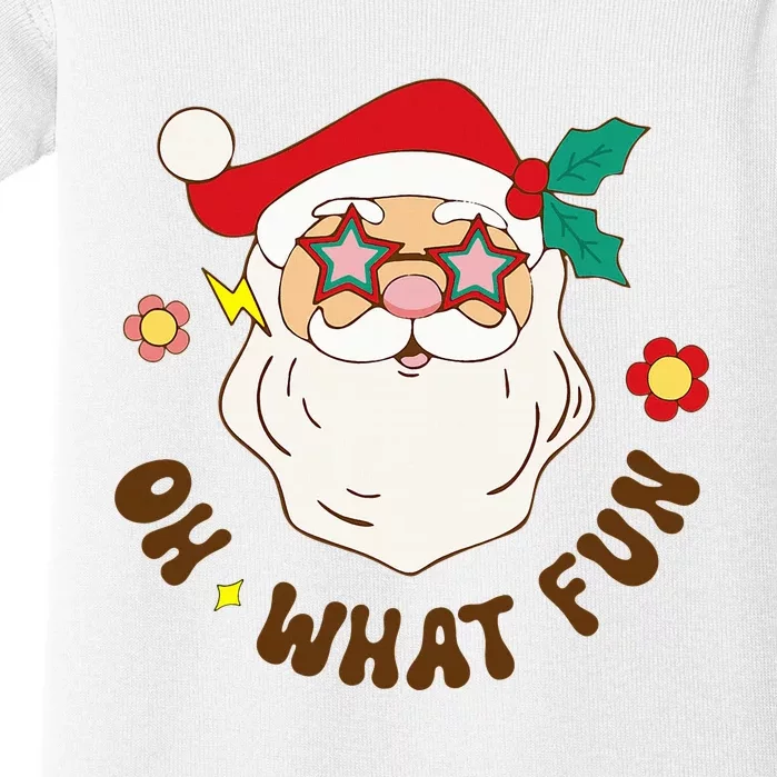 Christmas Oh What Fun Christmas Tree Xmas Pajama Party Baby Bodysuit