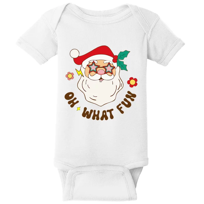 Christmas Oh What Fun Christmas Tree Xmas Pajama Party Baby Bodysuit