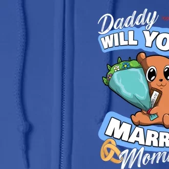 Cute Otter Wedding Offer Daddy Will You Marry My Mommy Gift Full Zip Hoodie