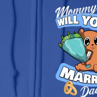 Cute Otter Wedding Offer Mommy Will You Marry My Daddy Cute Gift Full Zip Hoodie