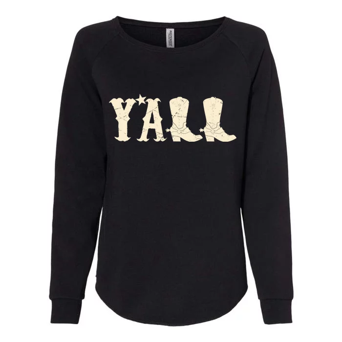 Cowboy Boots Y'ALL Womens California Wash Sweatshirt