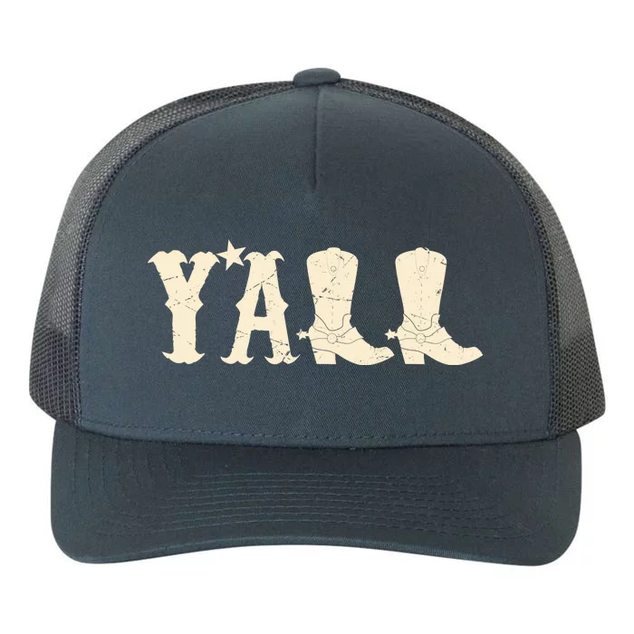 Cowboy Boots Y'ALL Yupoong Adult 5-Panel Trucker Hat