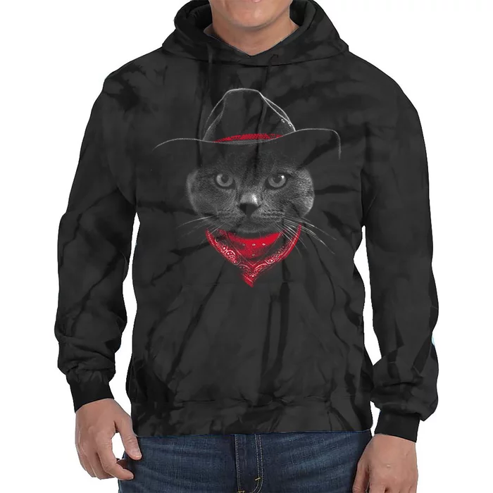 Cowboy Cat Tie Dye Hoodie