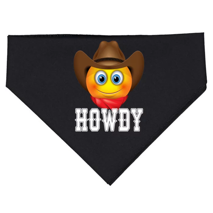 Cowboy Emoji HOWDY! USA-Made Doggie Bandana