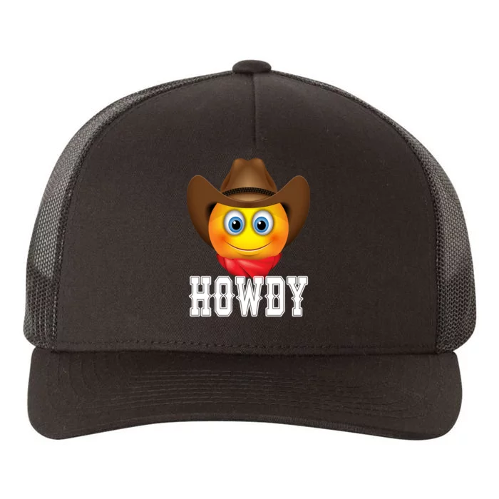 Cowboy Emoji HOWDY! Yupoong Adult 5-Panel Trucker Hat