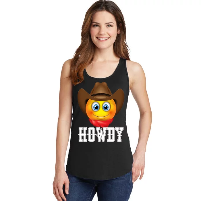 Cowboy Emoji HOWDY! Ladies Essential Tank