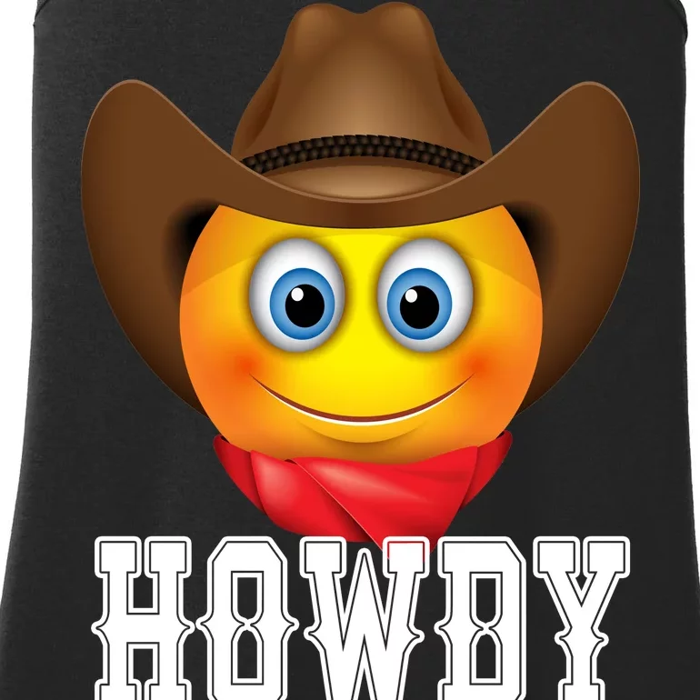 Cowboy Emoji HOWDY! Ladies Essential Tank