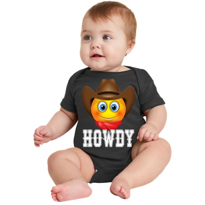 Cowboy Emoji HOWDY! Baby Bodysuit