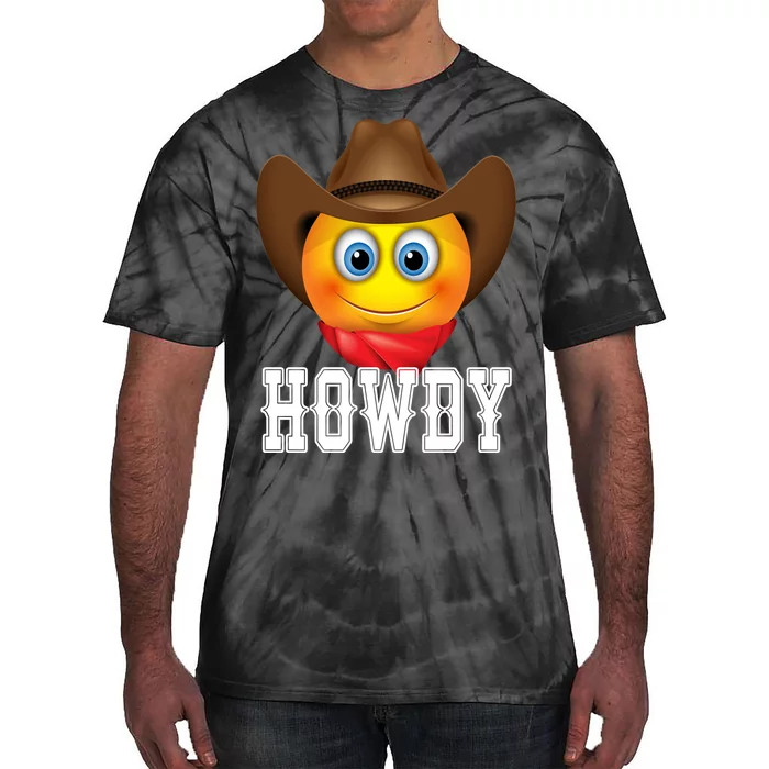 Cowboy Emoji HOWDY! Tie-Dye T-Shirt