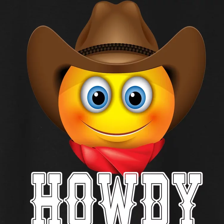 Cowboy Emoji HOWDY! Women's Crop Top Tee