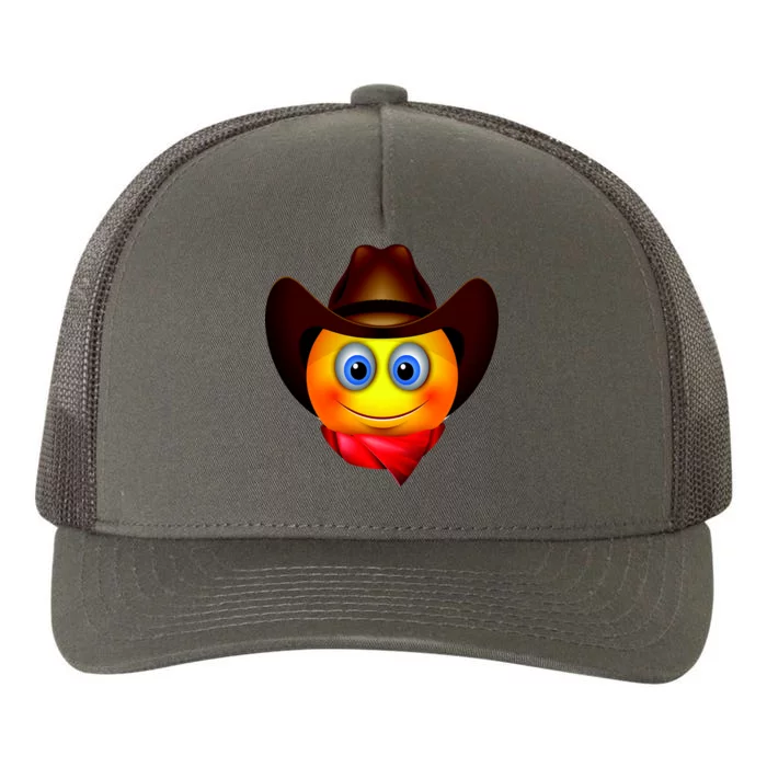 Cowboy Emoji Smiley Yupoong Adult 5-Panel Trucker Hat