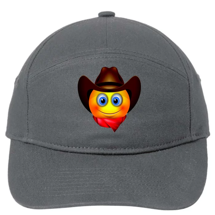 Cowboy Emoji Smiley 7-Panel Snapback Hat