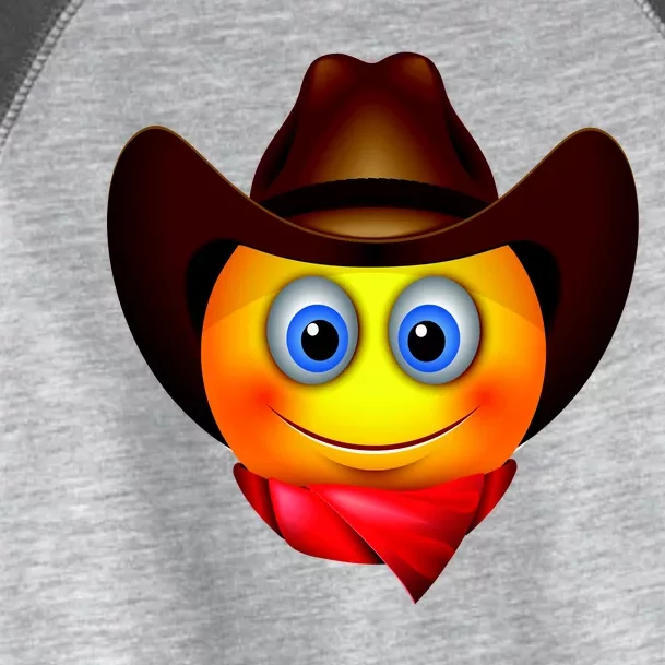 Cowboy Emoji Smiley Toddler Fine Jersey T-Shirt