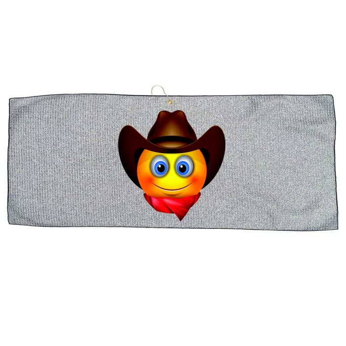 Cowboy Emoji Smiley Large Microfiber Waffle Golf Towel