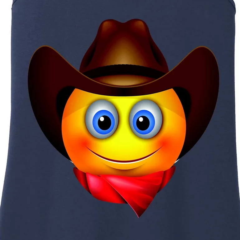 Cowboy Emoji Smiley Ladies Essential Tank