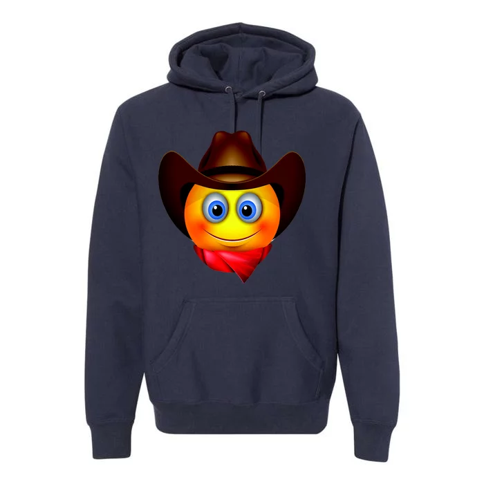 Cowboy Emoji Smiley Premium Hoodie