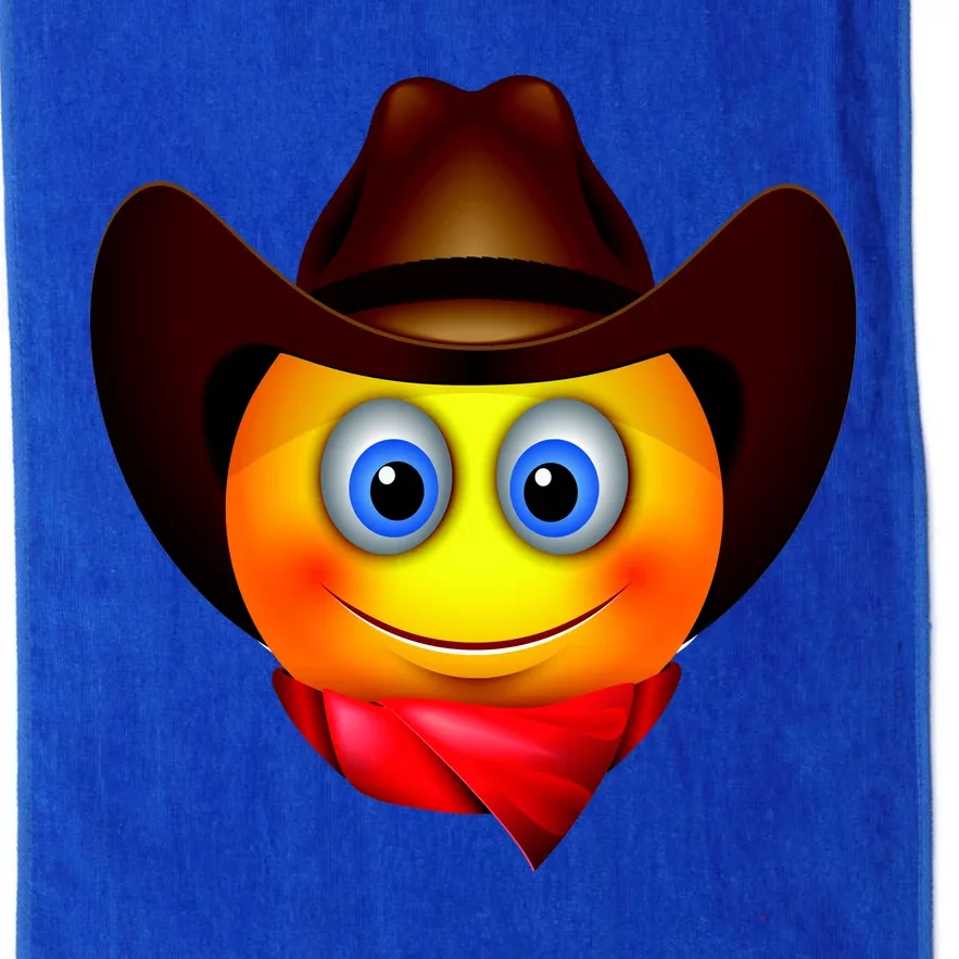 Cowboy Emoji Smiley Platinum Collection Golf Towel