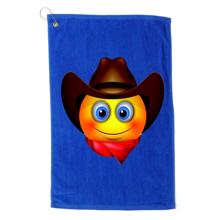 Cowboy Emoji Smiley Platinum Collection Golf Towel